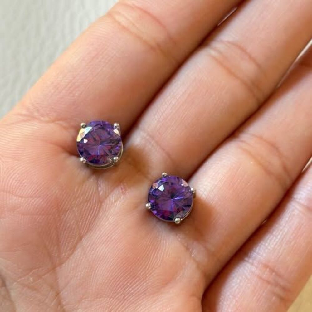 The Perfect Amethyst Stelring Studs